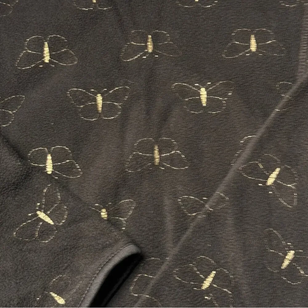 Old Navy Girl’s Long Sleeve V Front Brush Fleece Brown Gold Long Sleeve Sz M (8)
